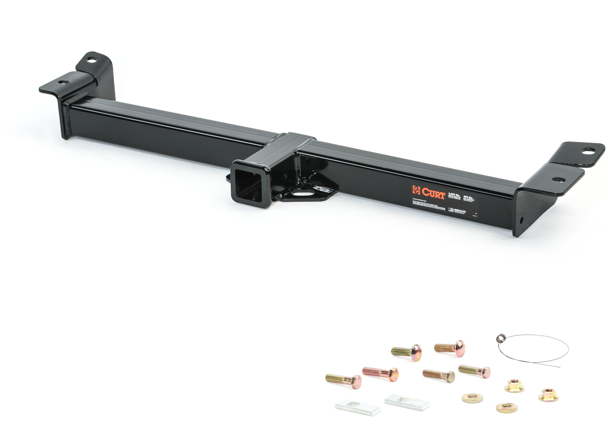 CURT 13408 2" Class 3 Square Trailer Hitch for 9706 Jeep Wrangler TJ